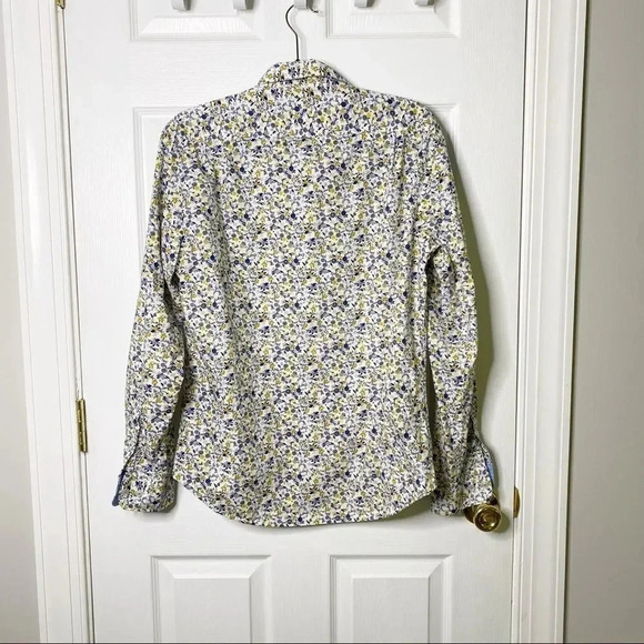 GENTLEMEN'S OUTFITTERS Navy Yellow Floral Button Down Shirt - Picture 6 of 6